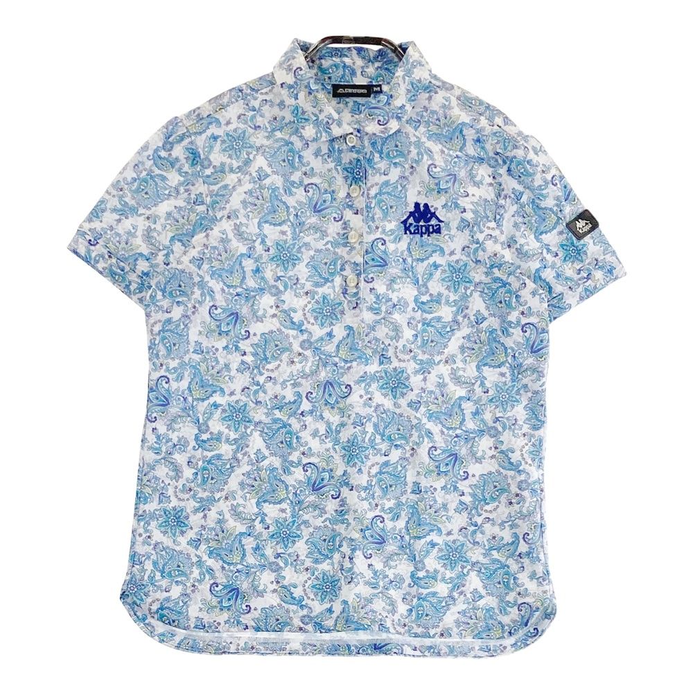 人気，大得価 サイズ：M KAPPA GOLF カッパゴルフ  半袖ポロシャツ 総柄 ブルー系 [240101514345] ゴルフウェア レディース ストスト シャツ
