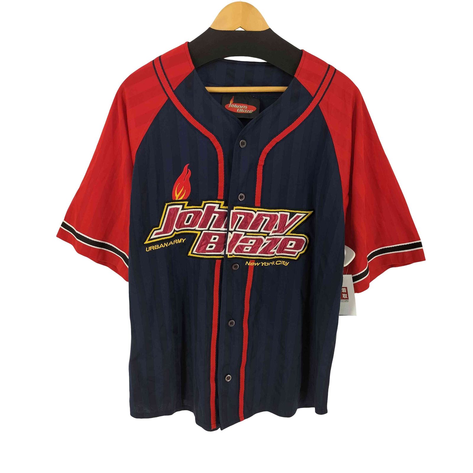 【トレンド】00s JOHNNY BLAZE ベースボールシャツ 黒赤 XXL トレンド】00s JOHNNY BLAZE ベースボールシャツ 黒赤 XXL ジョニー