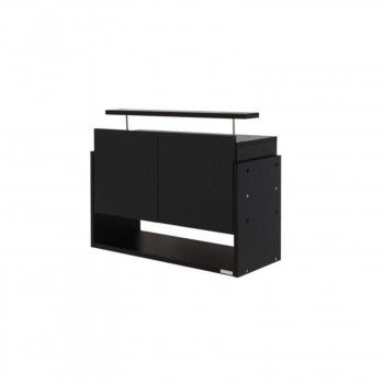 コレクションラック ワイド 上置き ロータイプ 奥行29cm用 CR-T8329US BK ブラック