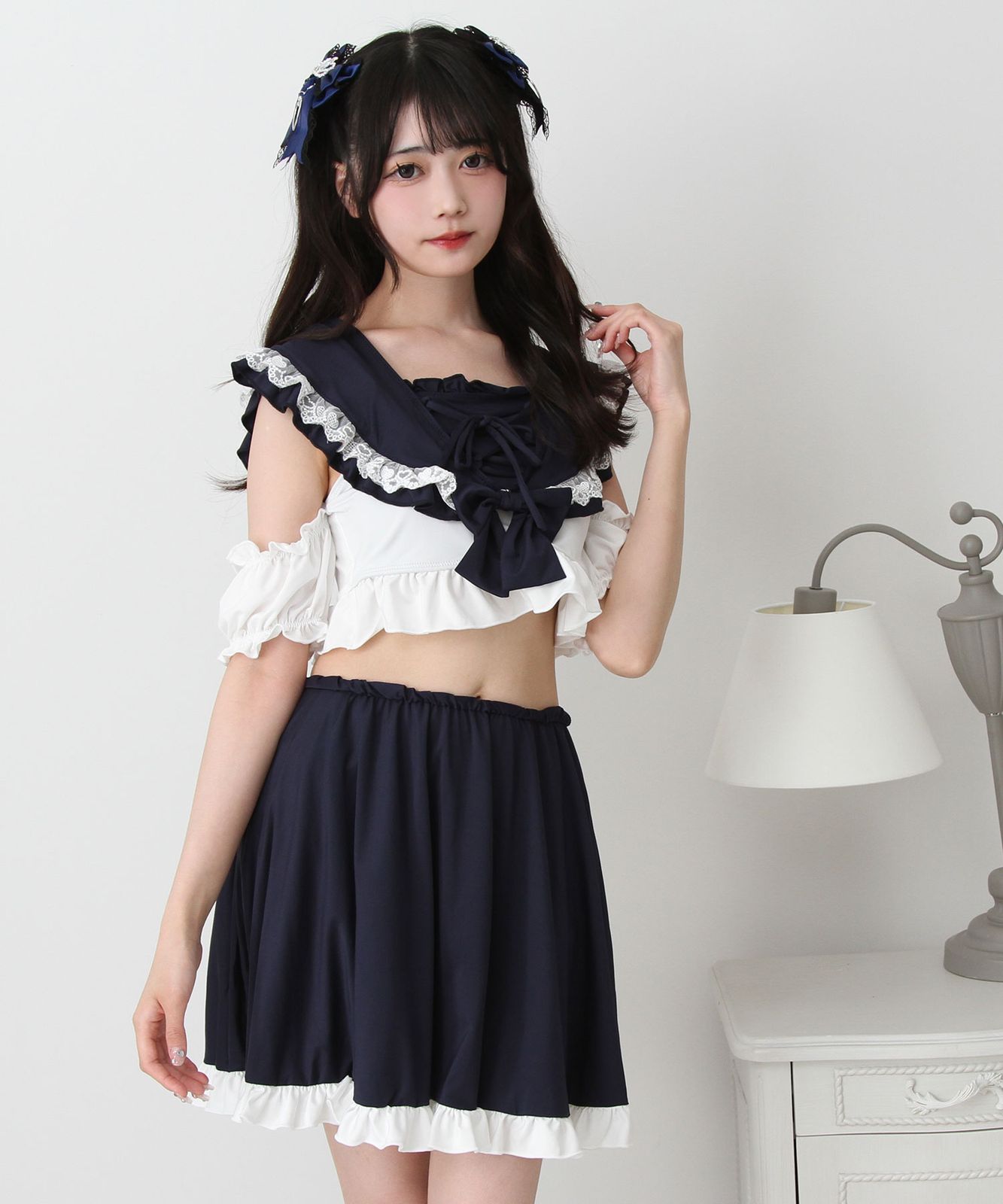 【DearMyLove】水着 新品未使用 ときめきハートレースフリルセーラー水着 – レディース