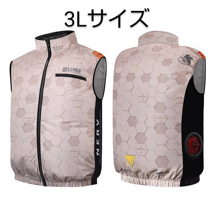 エヴァンゲリオンコラボ　COVELL 空調服 ３Ｌサイズ　ファンバッテリー付 COVELL エヴァンゲリオン 空調冷風服 ホワイト 3Lサイズ＋24Vファン