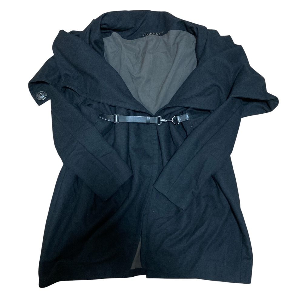 06AW JULIUS ユリウス Fixed アンゴラ ラップコート サイズ0 ブラック レディース 古着
