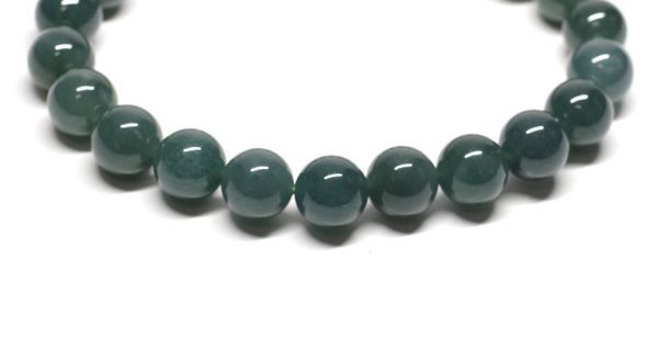 最高峰グレード⭐️ グアテマラ翡翠 約9.5〜10mm ブレスレット 高品質]グアテマラ産ヒスイブレスレット/天然翡翠（約10mm玉