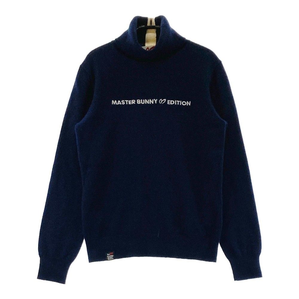 サイズ：0 MASTER BUNNY EDITION マスターバニーエディション  タートルネック カシミヤ ニットセーター  ネイビー系 [240101356923] ゴルフウェア レディース ストスト