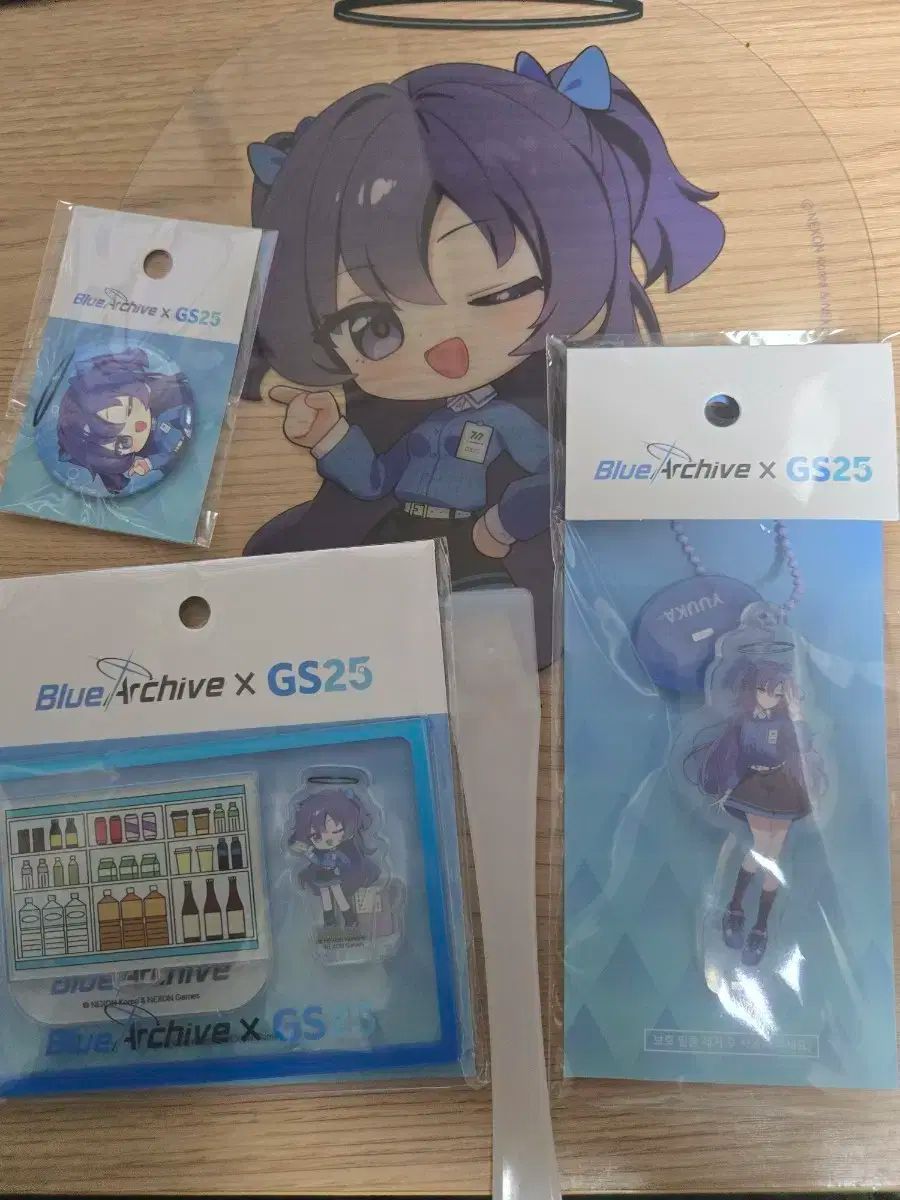 ブルーアーカイブ　韓国　GS25 コラボ　ユウカ　セット ブルーアーカイブ ユウカ トレカ 4枚セット 韓国限定 gs25