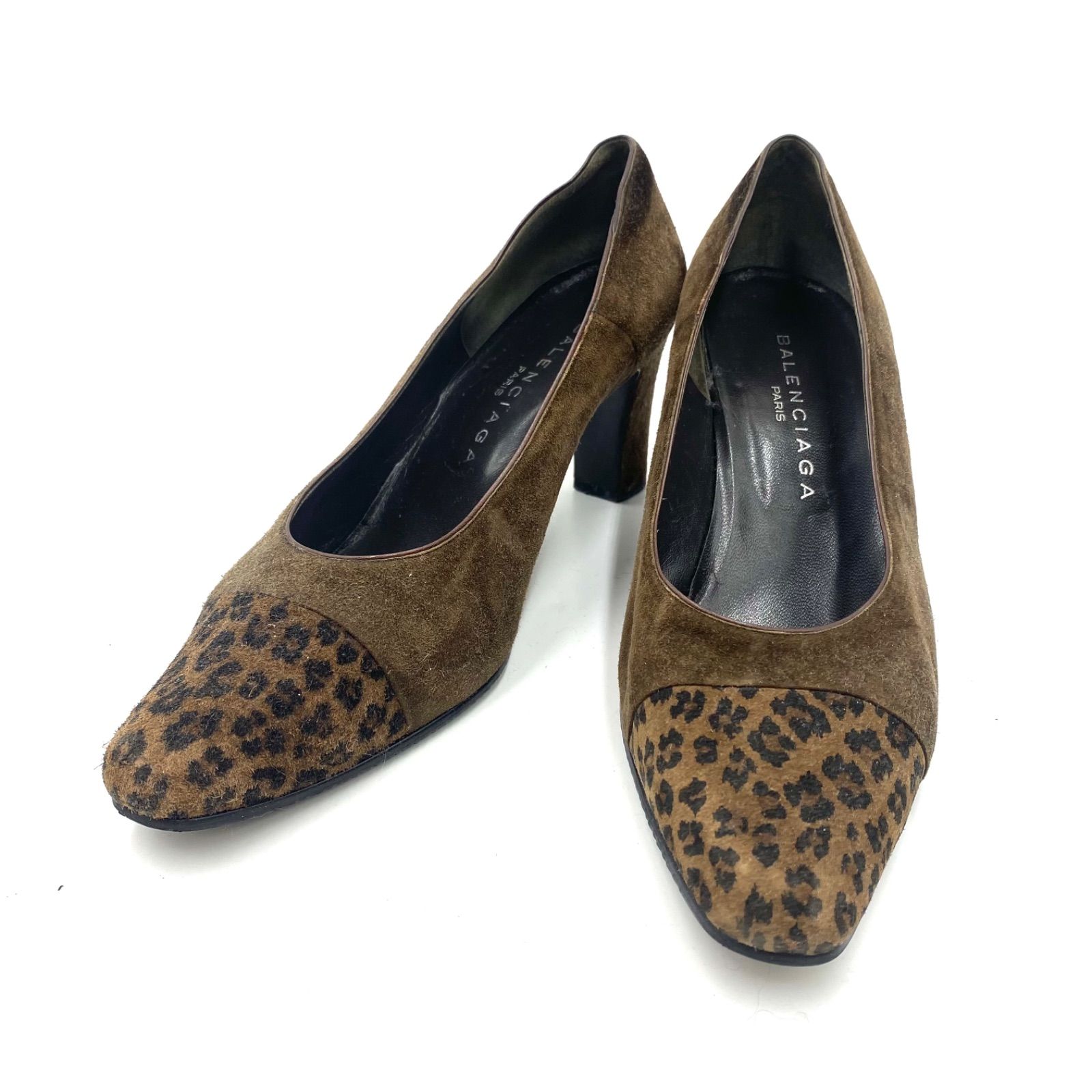 BALENCIAGA バレンシアガ ハイヒール パンプス ミュール サンダル スエード スウェード ダークブラウン系 361|2