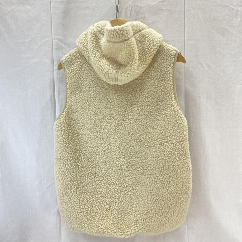 ジムフレックス ボアベスト フード付き クリーム色 SIZE:14 - 10137660 10137660 GYMPHLEX ジムフレックス ベスト ボアベスト フード付き