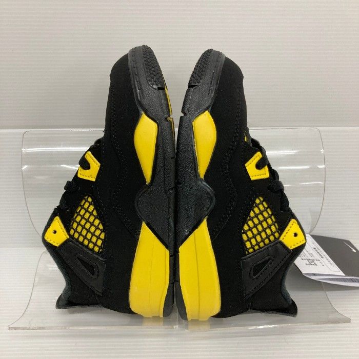 ★NIKE ナイキ TD Air Jordan 4 Retro Thunder エアジョーダン4 レトロ ベビー キッズ サンダー ブラック×イエロー  size16cm