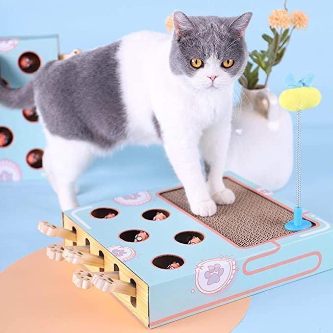 ☆猫 爪とぎ 猫じゃらし モグラ叩き おもちゃ ペット ネコ 爪