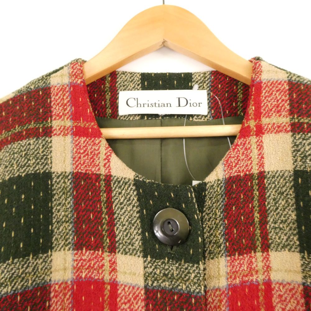 ADORE メルトン ノーカラージャケット（ベルト付き） ジャージー