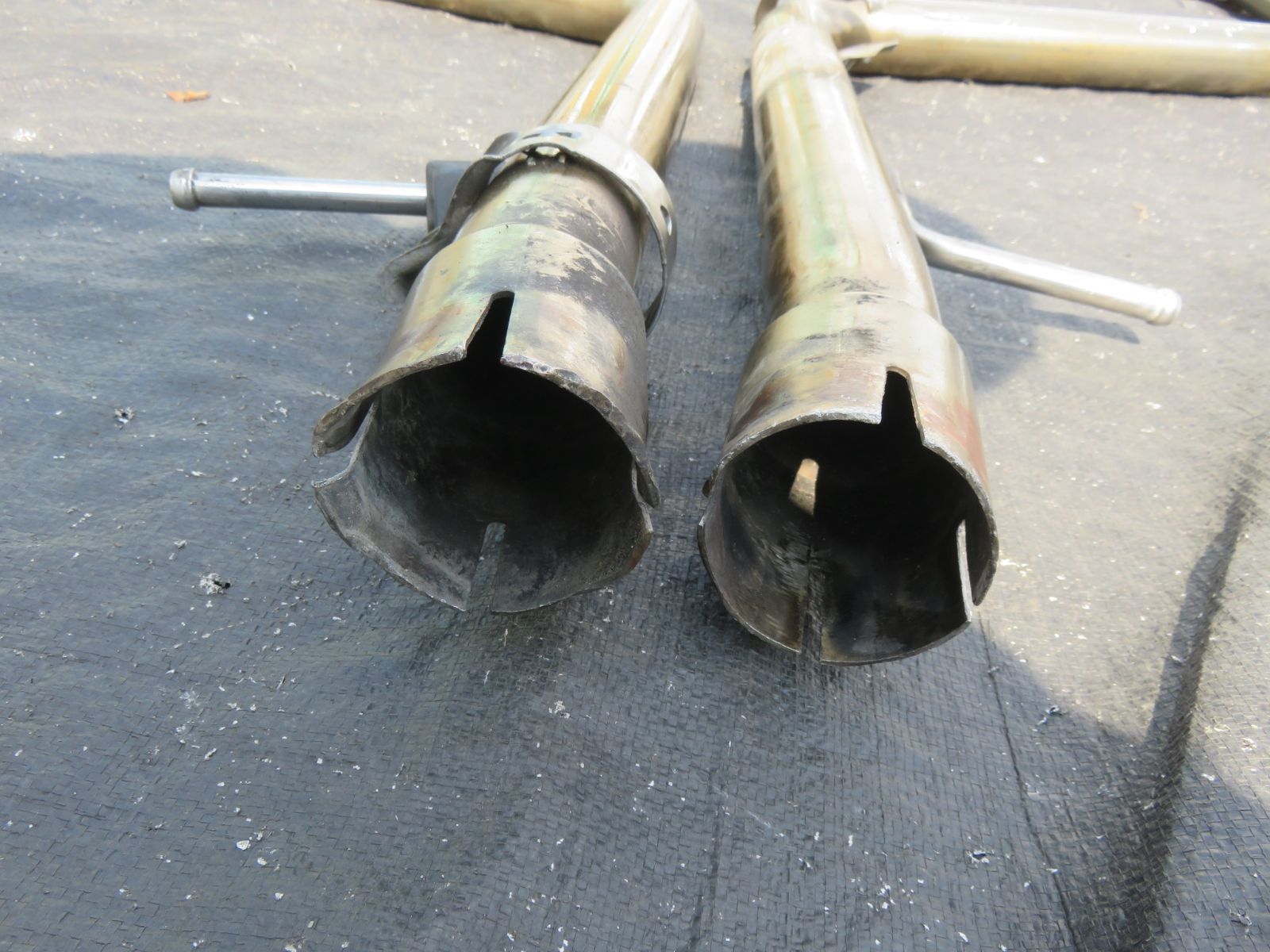 LA6418 トヨタ セルシオ UCF31 社外 リアマフラー ストレートマフラー リアピース 左右2本出し UCF30 擦り傷