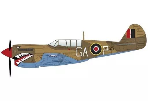 【中古】ミニカー 1/72 カーチス P-40N イギリス空軍 第112飛行隊 [HA5507]