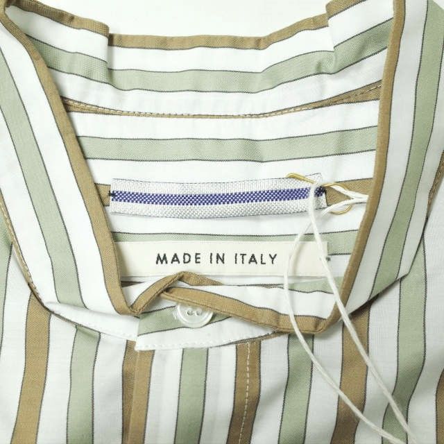 【Cristaseya.】MAO SHIRT NOISETTE STRIPES Cristaseya.】MAO SHIRT NOISETTE STRIPES