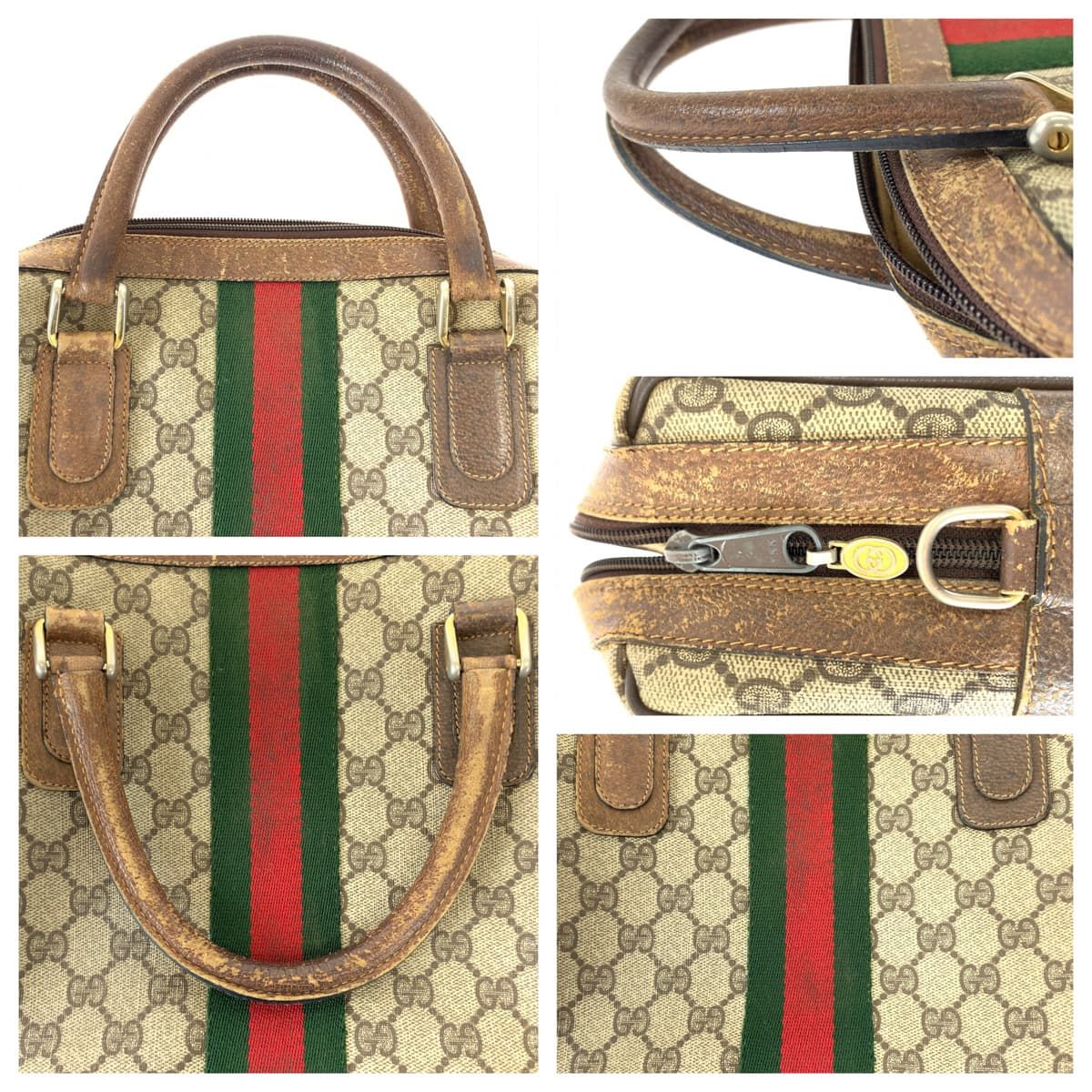 GUCCI グッチ シェリーライン ハンドバッグ GGスプリーム ヴィンテージ GUCCI グッチ ヴィンテージ オールドグッチ シェリーライン