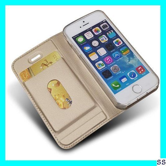 ☆在庫限り☆ iPhone 5S 5 SE ケース 手帳型 iPhone5 iPhone5s iPhoneSE ケース カバー iPhone 5 ケース 手帳型 iCoverCase アイフォン アイフォン5 アイフォン5s アイフォンS ４色 ゴールド 24