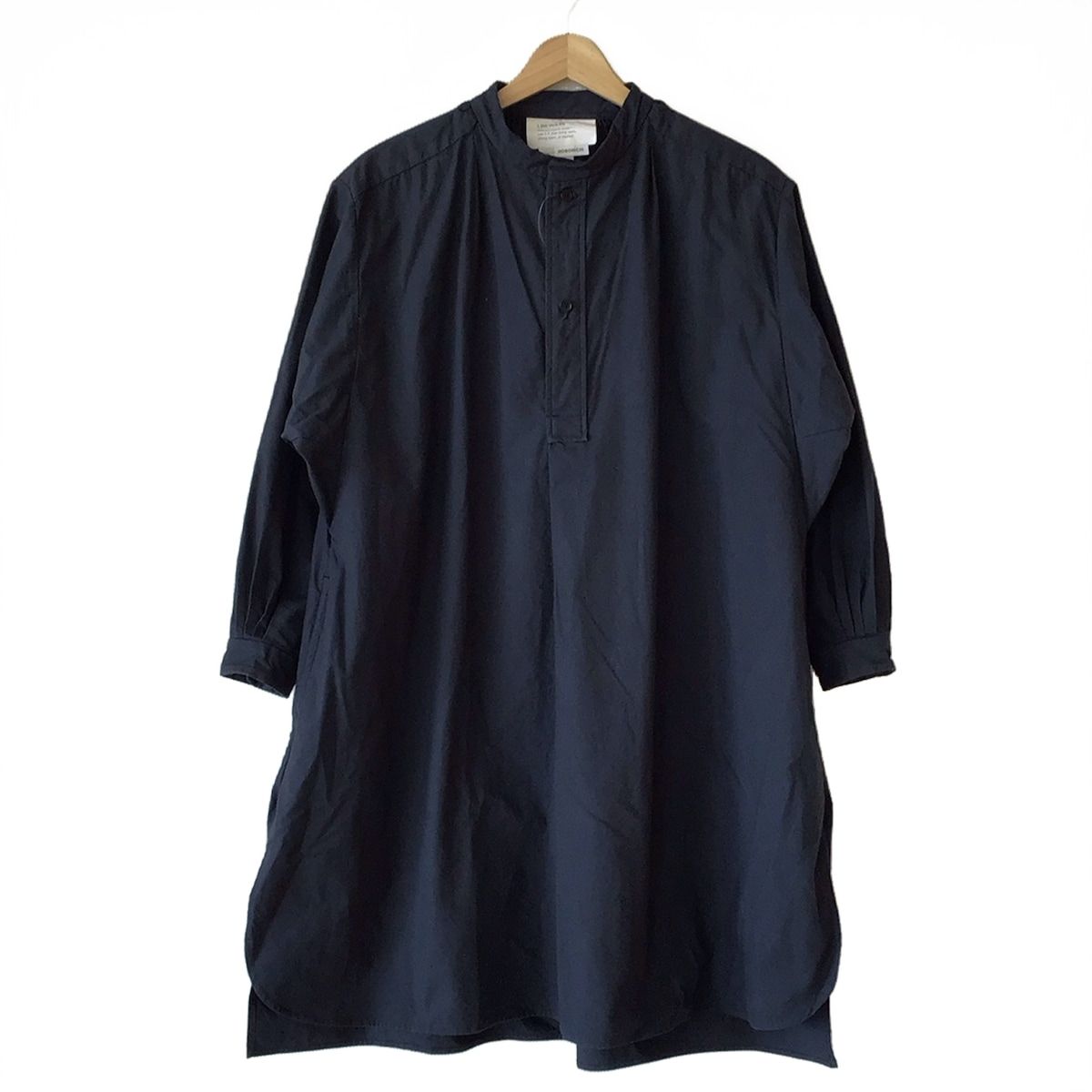 YAECA|LIKE WEAR ヤエカ|ライクウェア ワンピース サイズMEDIUM M レディース - ネイビー 長袖|ひざ丈|シャツワンピ