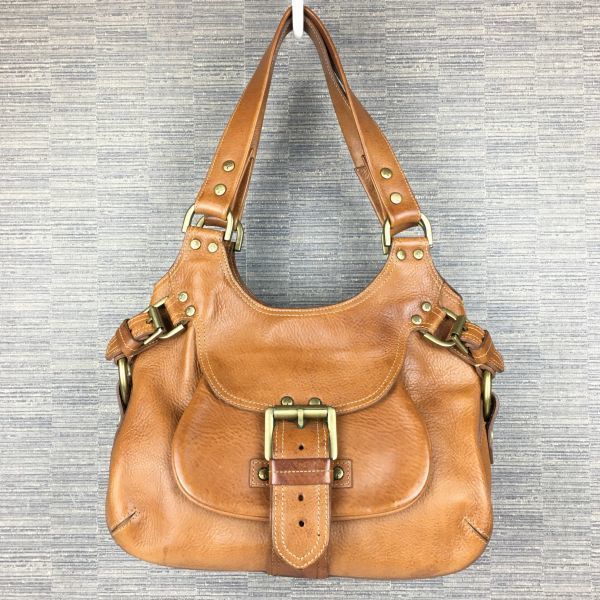 保存袋付き！MULBERRY/マルベリー　レザー　ハンドバッグ　ブラウン/茶/BROWN〉bag〕菅NO.YB23-11 #BUZZBERG