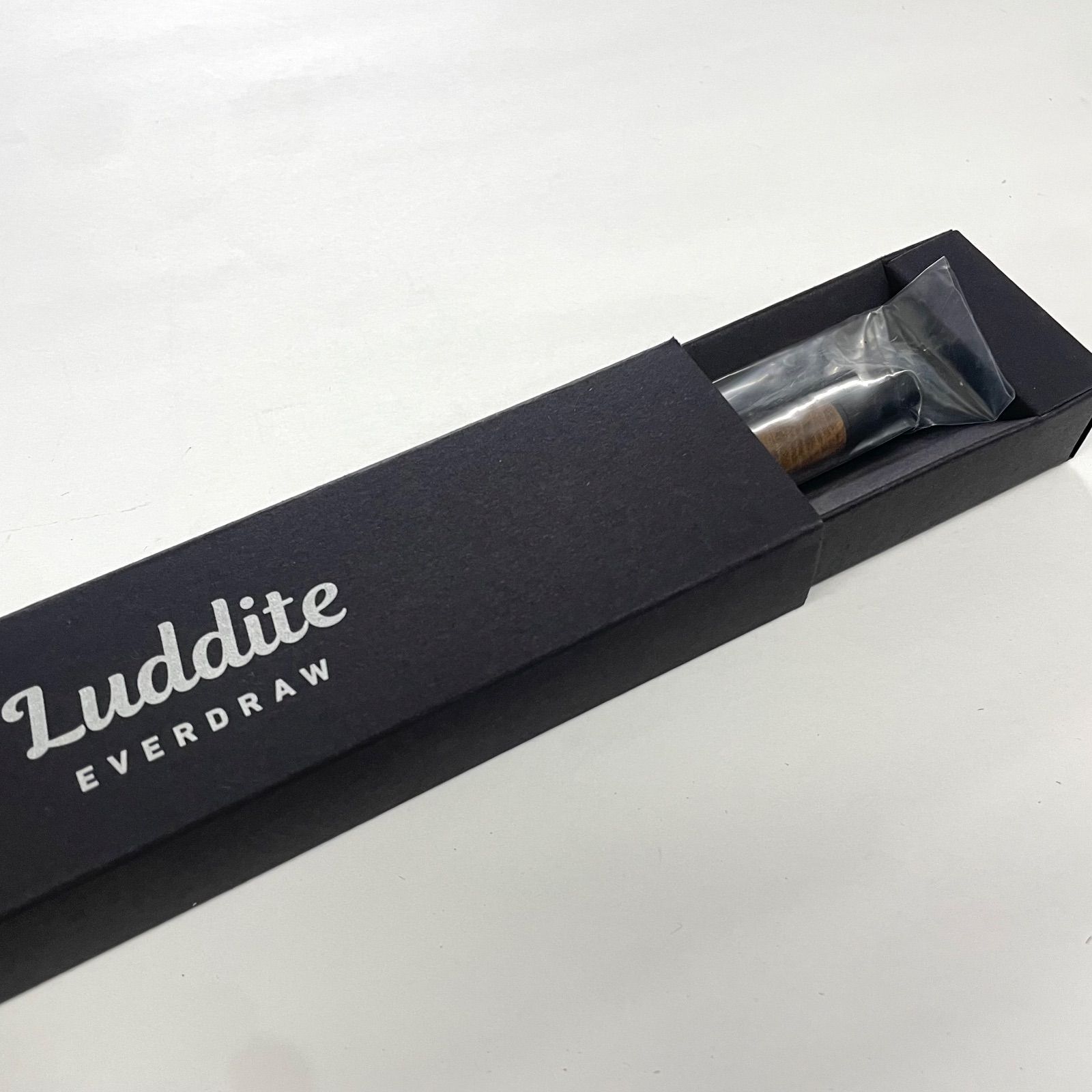 LUDDITE エバードロー 銘木モデル Mブラック チーク シャープペンシル