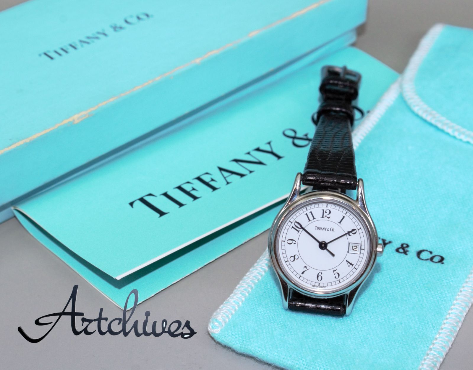 VRW-958 時計 TIFFANY-CO. ティファニー W230 W文字盤 レディース クォーツ 腕時計 稼動品