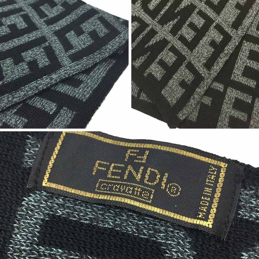 FENDI　フェンディ　マフラー　FF　ズッカ　ロゴ　aq11188 FENDIフェンディマフラーFFズッカロゴaq11188