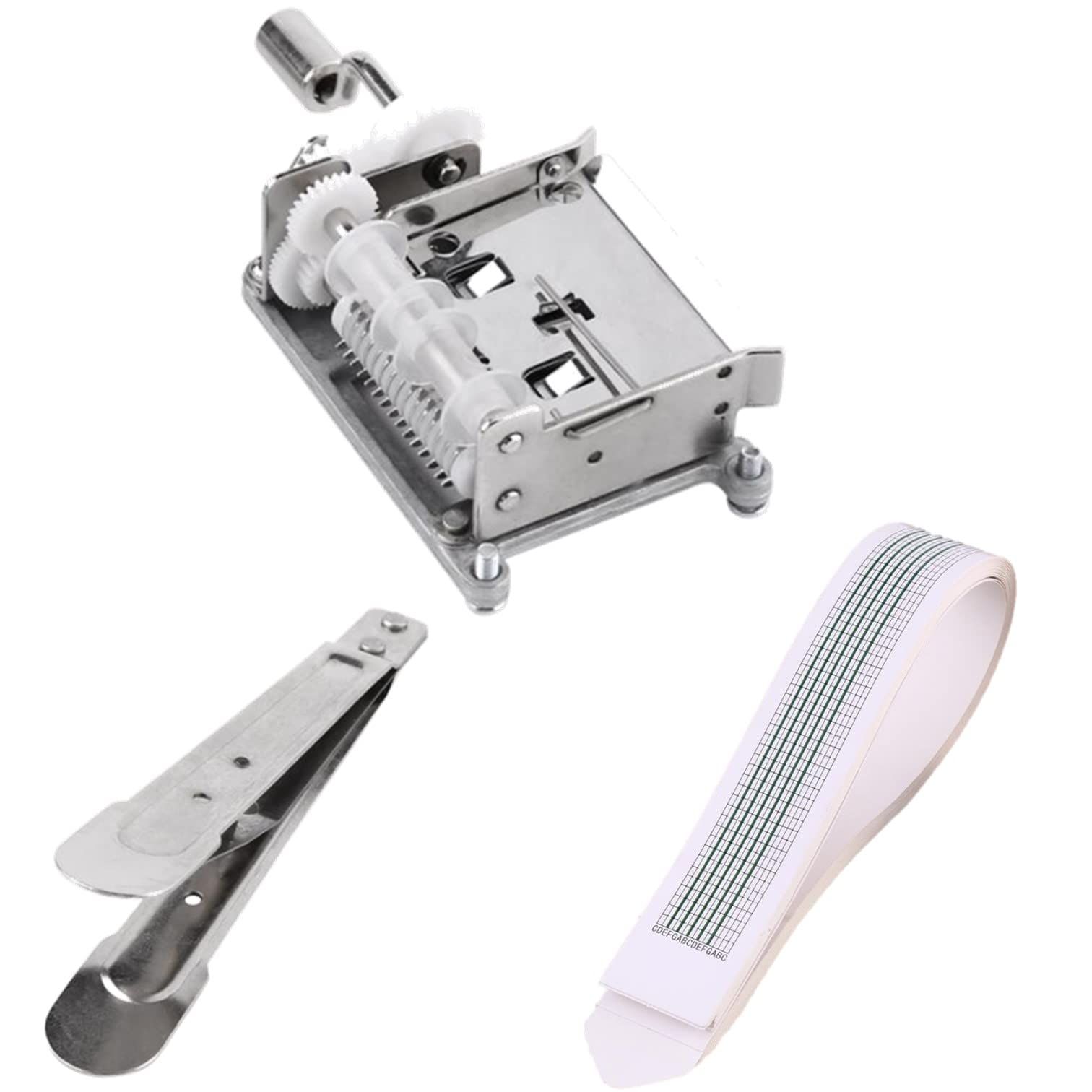 【数量限定】EXDUCT 手回し オルゴール 15音階 楽譜カード20枚付属 専用パンチ付き 童謡 オルゴール作成 手作り プレゼント