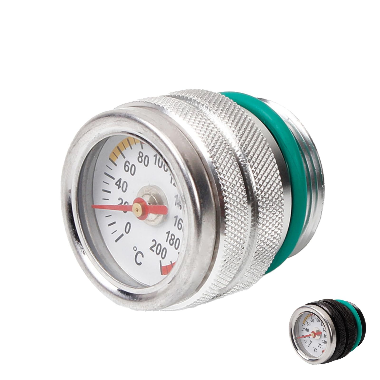 ROOOCYY 油温計 バイク オイルテンプメーター 燃料タンクカバー 温度計