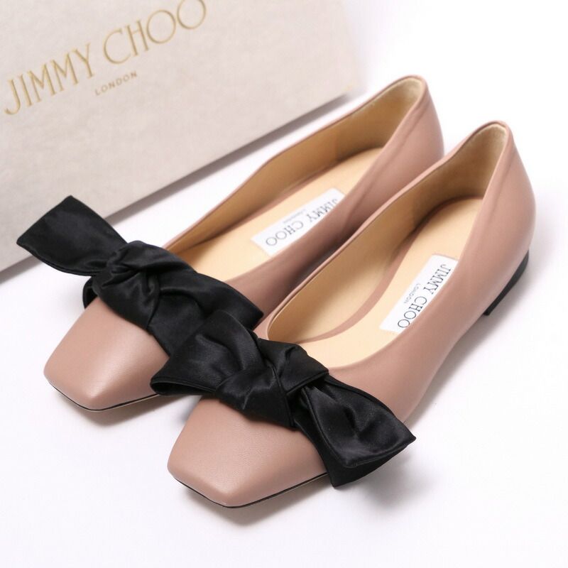 JIMMY CHOO ジミーチュウ《BERTELLE》バレエシューズ フラットパンプス サイズ35.5 (22.5cm相当) リボン ピンク×ブラック  イタリア製 ブランド古着【中古】20240401/GP6339 - メルカリ