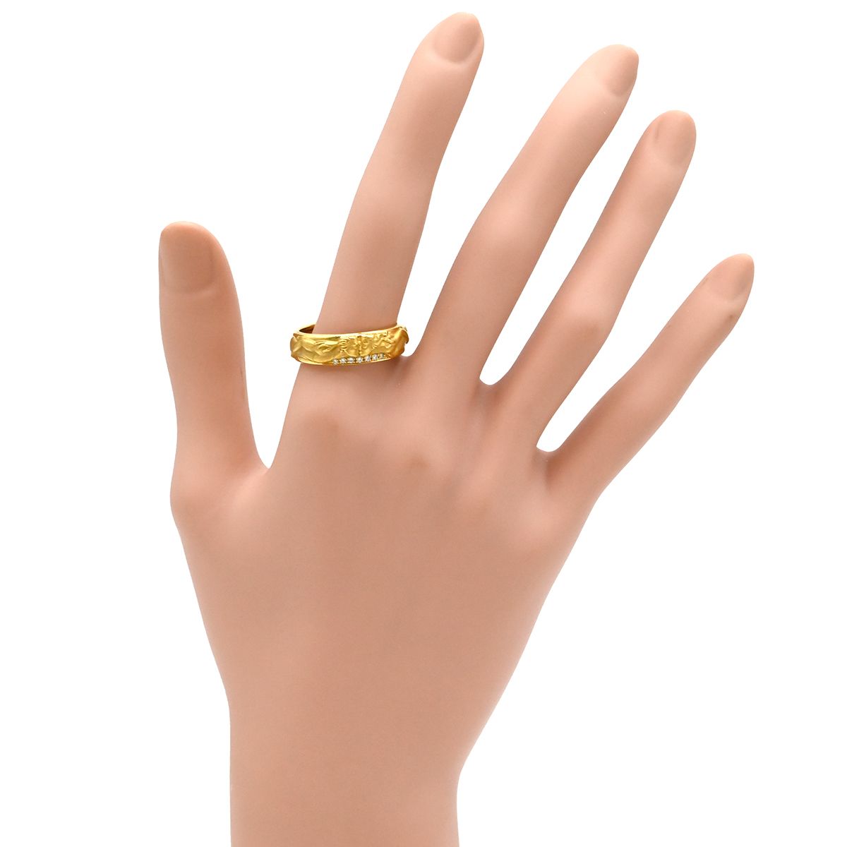 彫刻モチーフリング K18YG