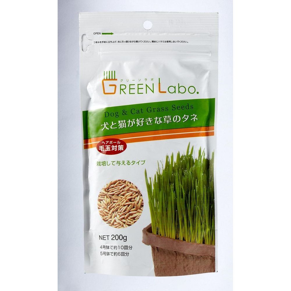 （まとめ買い）エイム クリエイツ GEEN Labo Dog & Cat Grass Seeds 犬と猫が好きな草のタネ 200g 【×12セット】