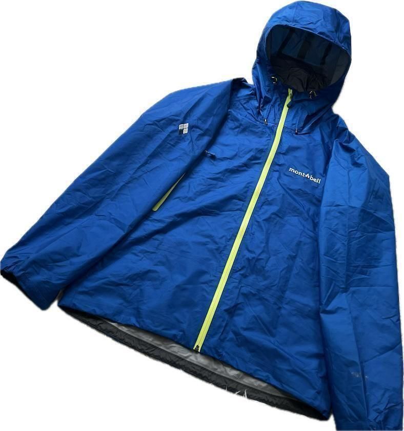 mont-bell モンベル GORE-TEX ゴアテックス ストームクルーザージャケット ブルー L レインウェア 雨具 登山トレッキング アウトドア