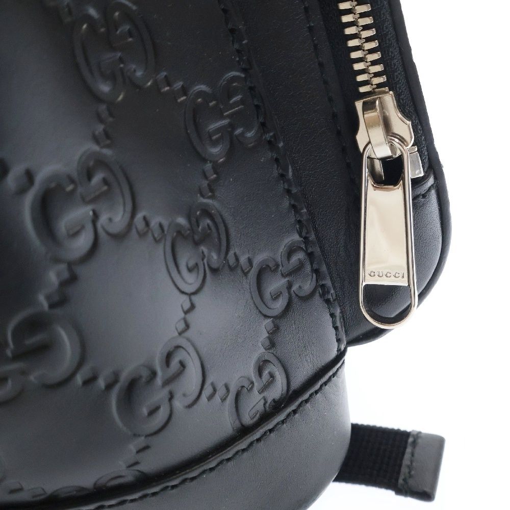 GUCCI (グッチ) グッチシマ GGロゴ レザー リュック バック
