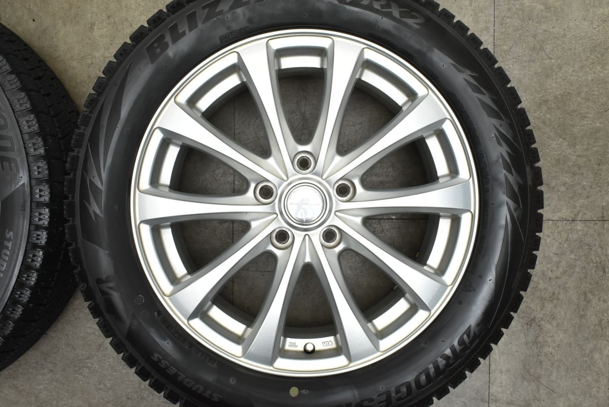 【程度良好品】ENERGY LINE 17in 7J +55 PCD114.3 ブリヂストン ブリザック VRX2 215/55R17 オデッセイ ヴェゼル ホンダ専用 スタッドレス