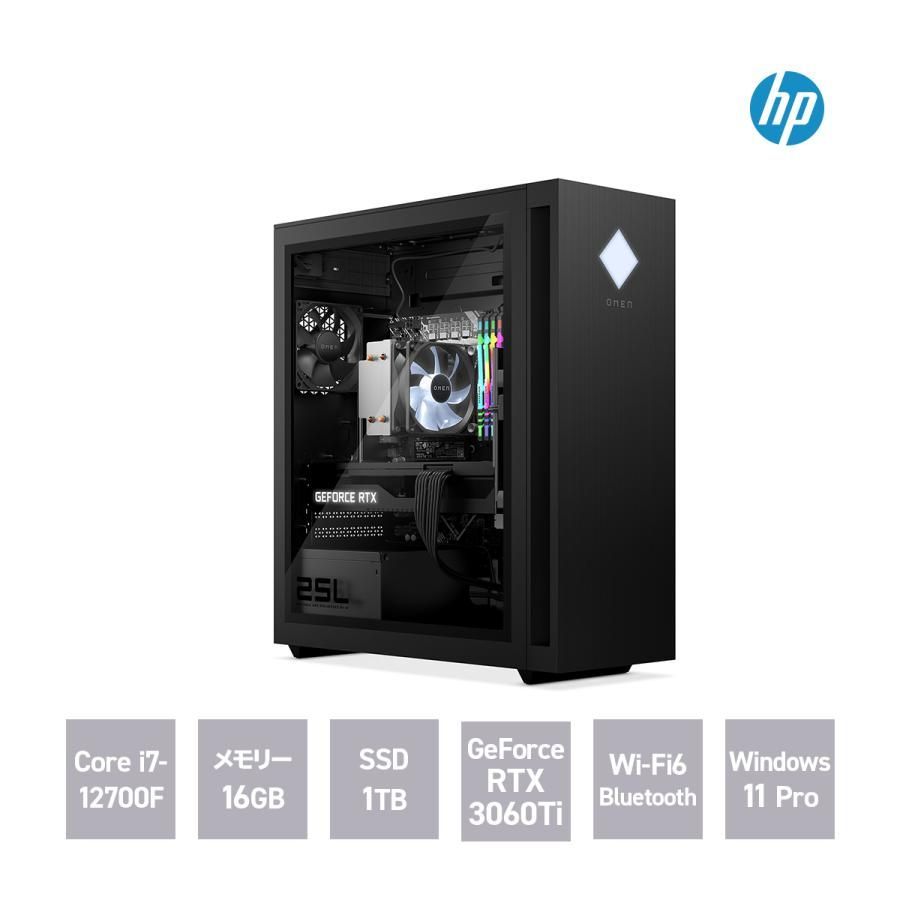 【新品ゲーミングPC】OMEN by HP 25L Desktop GT15-0765jp モニター・入力機器別売/Core i7-12700F/16GB/GeForceRTX3060Ti/SSD1TB/Windows11 Pro