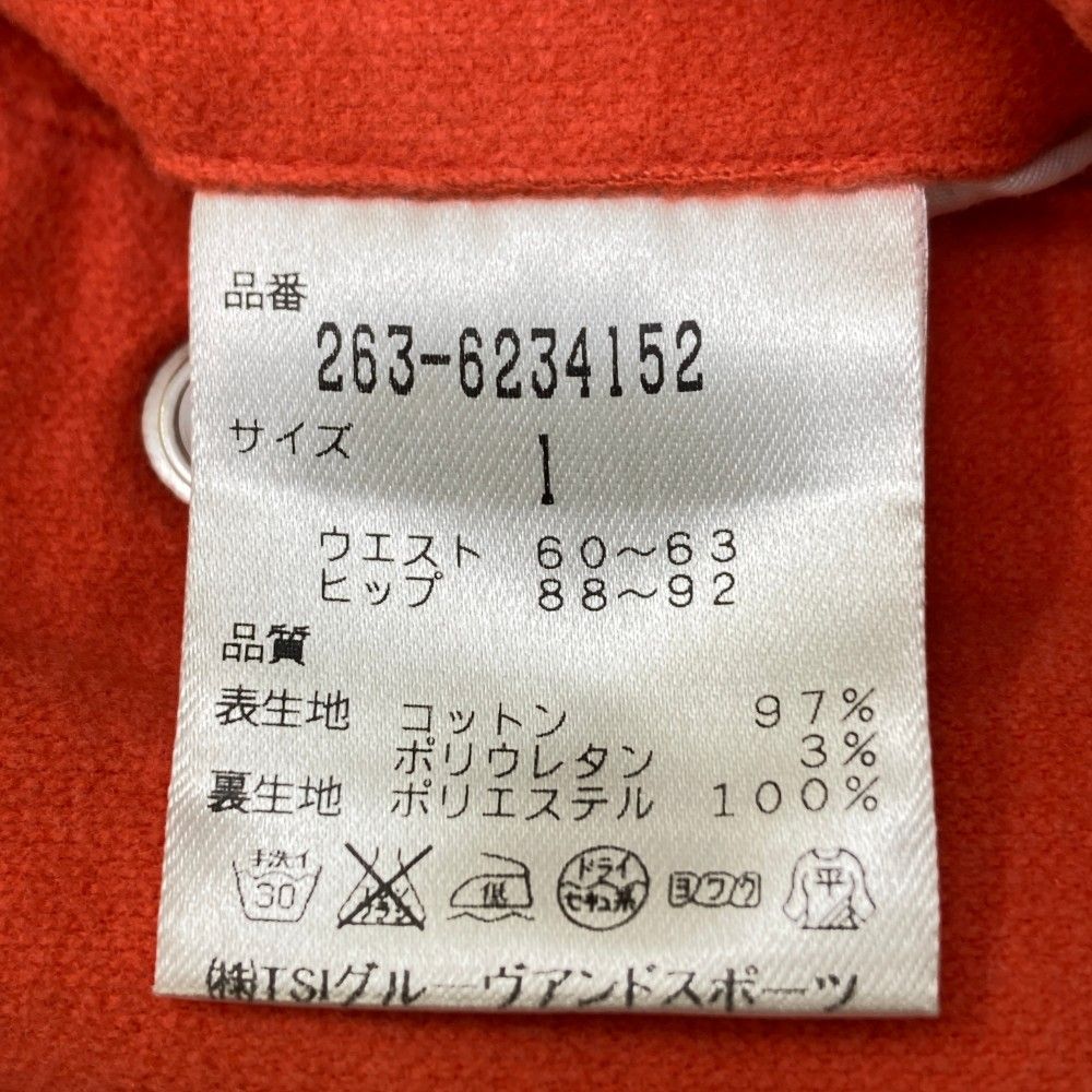 サイズ：1 JACK BUNNY ジャックバニー  インナー付 ストレッチスカート  オレンジ系 [240101432357] ゴルフウェア レディース ストスト サイズ：1 JACK BUNNY ジャックバニー インナー付 ストレッチ