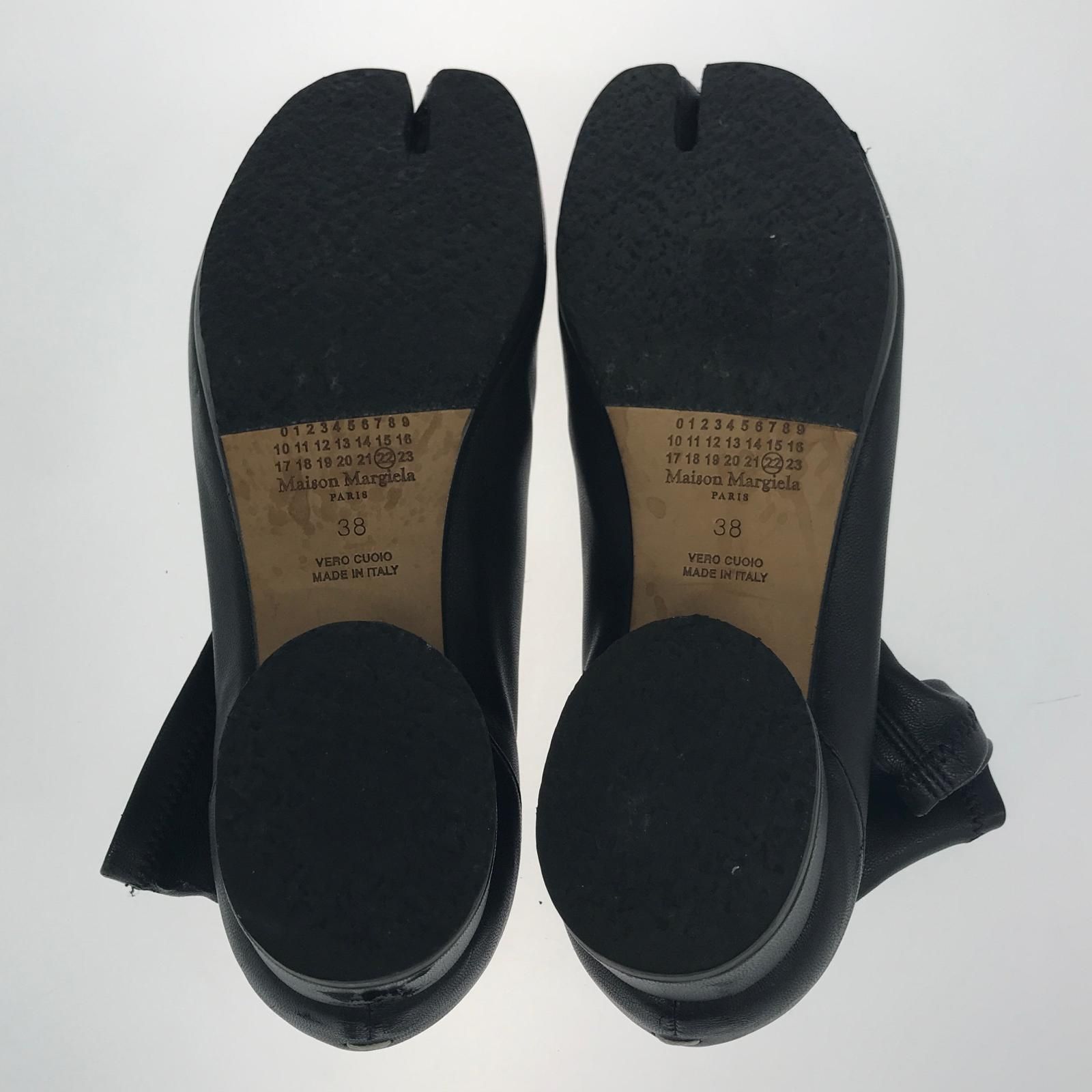 新品38 メゾン マルジェラ ブラック バックジップ ブーツ 足袋 中古・古着通販】Maison Margiela (メゾンマルジェラ) 足袋