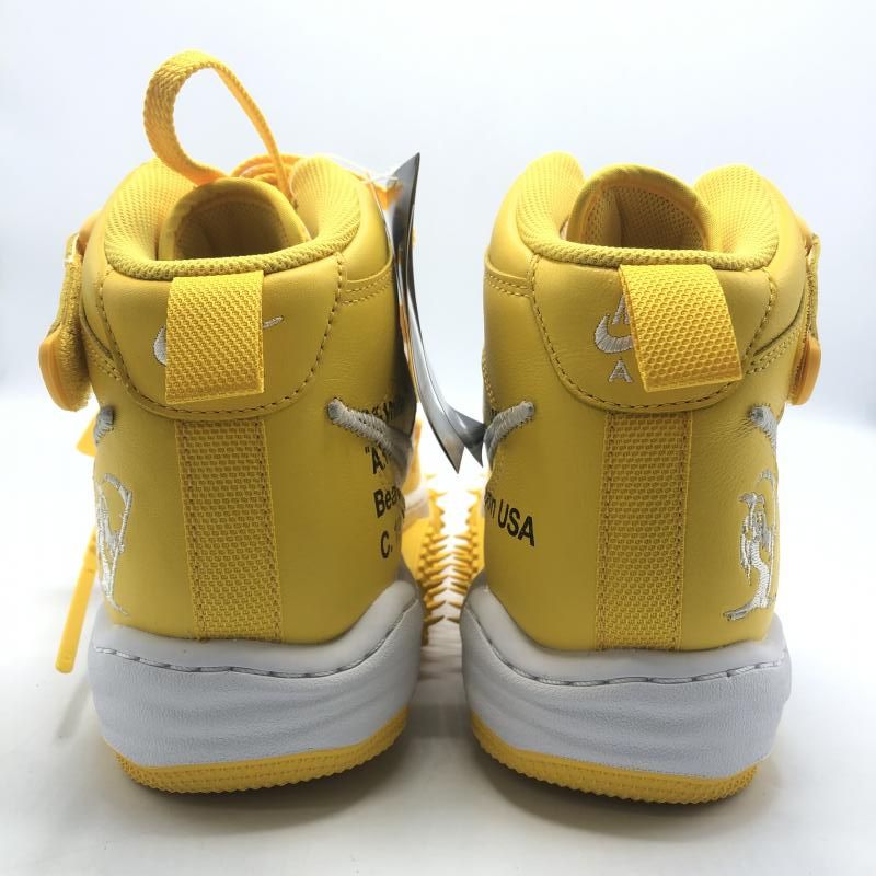 中古】Off-White × NIKE Air Force 1 Mid SP LTHR White and