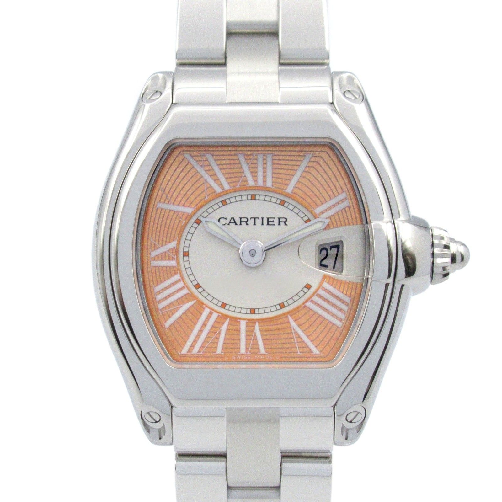 カルティエ CARTIER 腕時計 ロードスター SM W62054V3 オレンジ