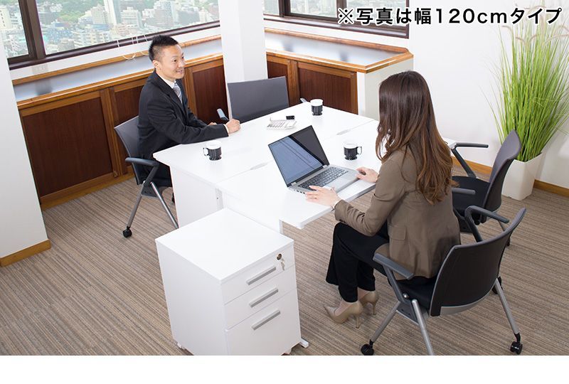 AVD1006578 オフィスデスク 幅140cm 事務机 片袖 1400×600 ホワイト ワークデスク 事務デスク パソコンデスク PCデスク デスク 机 つくえ 事務用 学習デスク 学習机 幅1400mm 奥行60cm 奥行600mm MARWIL-DEMENAGEMENTS_CH