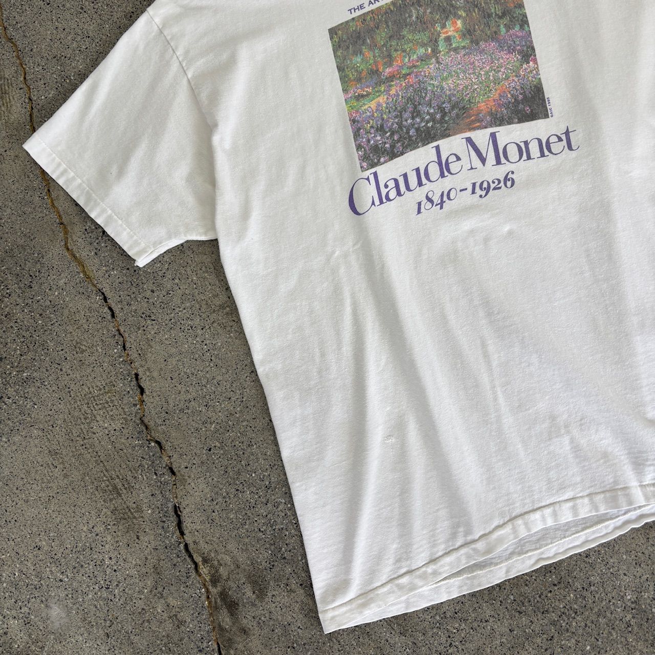 Hanes】 90s Claude Monets Print T Shirt XL 
