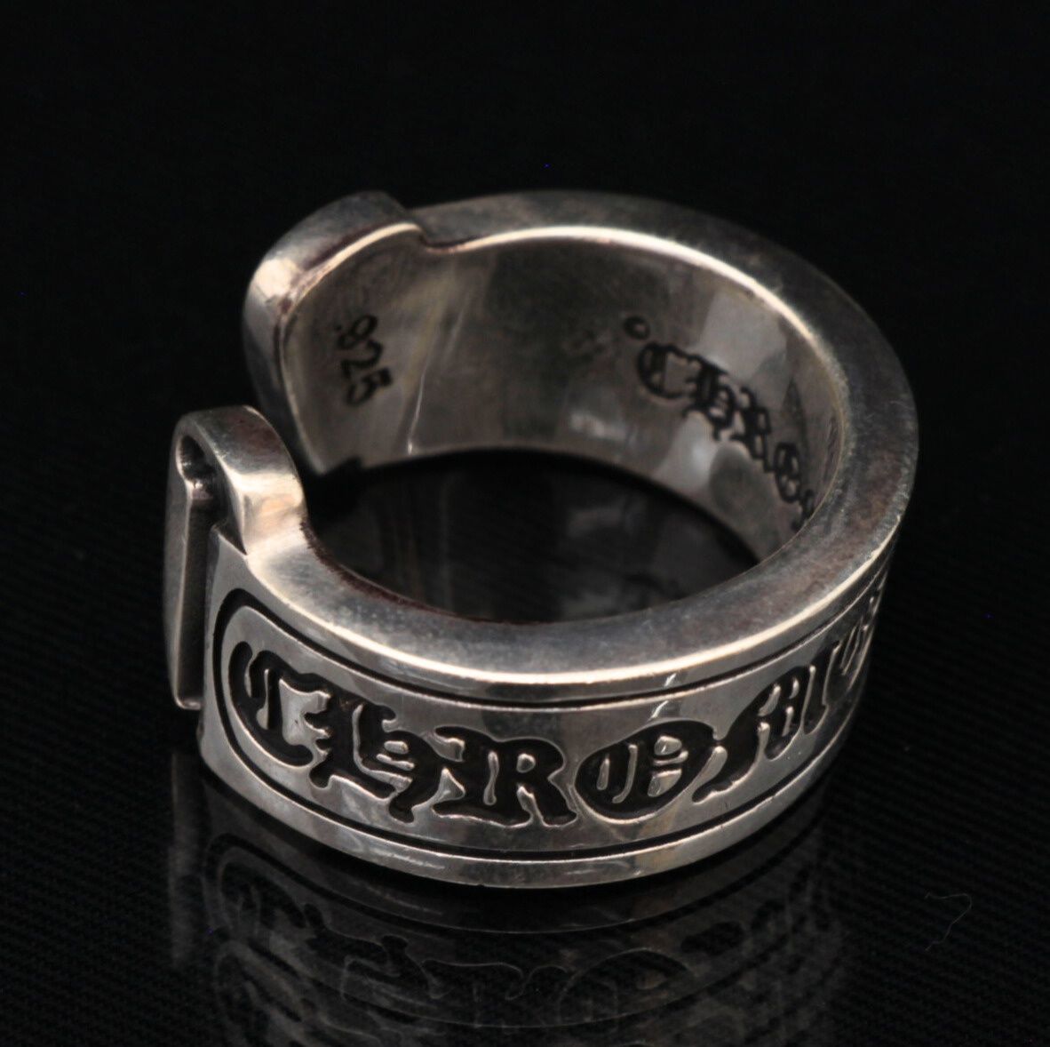 美品】クロムハーツ スクロールラベルリング ラージ CHROME HEARTS