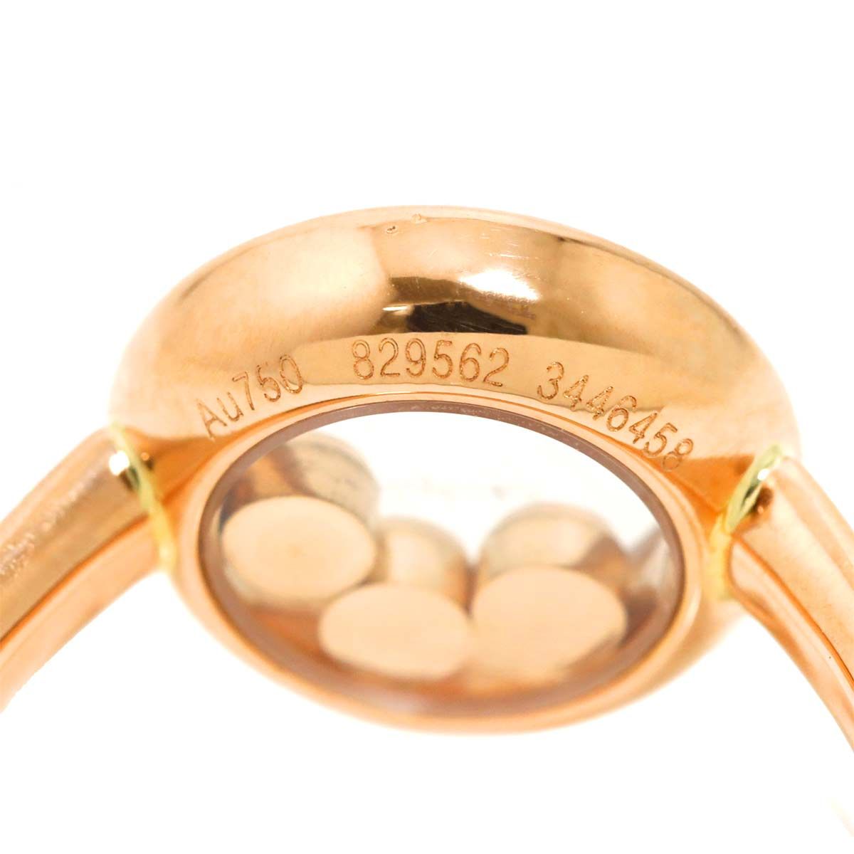 ショパール Chopard ハッピーダイヤ 10号 リング ダイヤ K18 PG