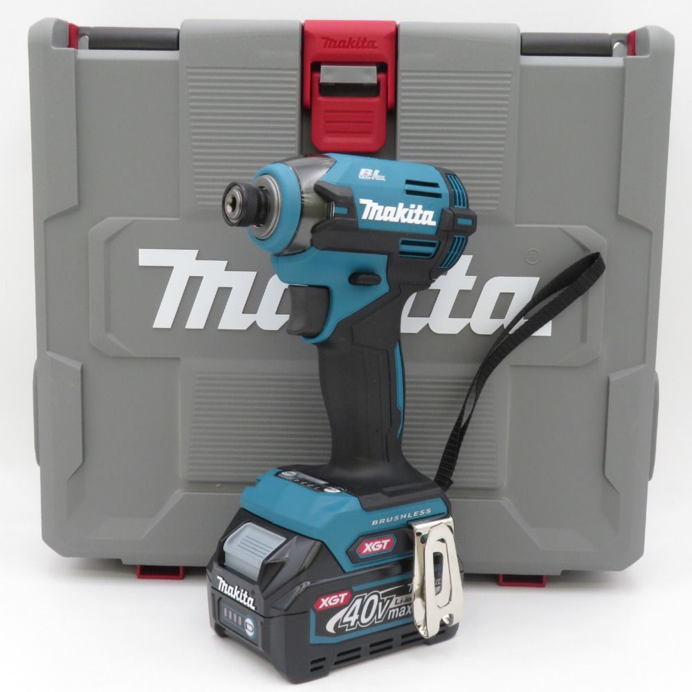 makita マキタ 40Vmax 2.0Ah 充電式インパクトドライバ 青 ケース 充電器 バッテリ2個セット TD003GRAX