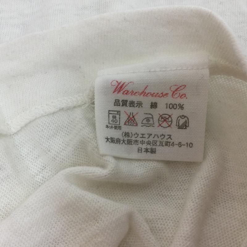 WAREHOUSE ウエアハウス Tシャツ 半袖 ガーゼ風 薄手コットン 半袖Tシャツ ロゴプリント