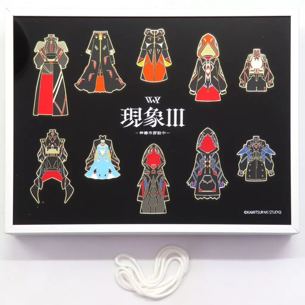中古】バッジ・ピンズ エトピリカ＆八咫烏 ピンバッジ額装セット