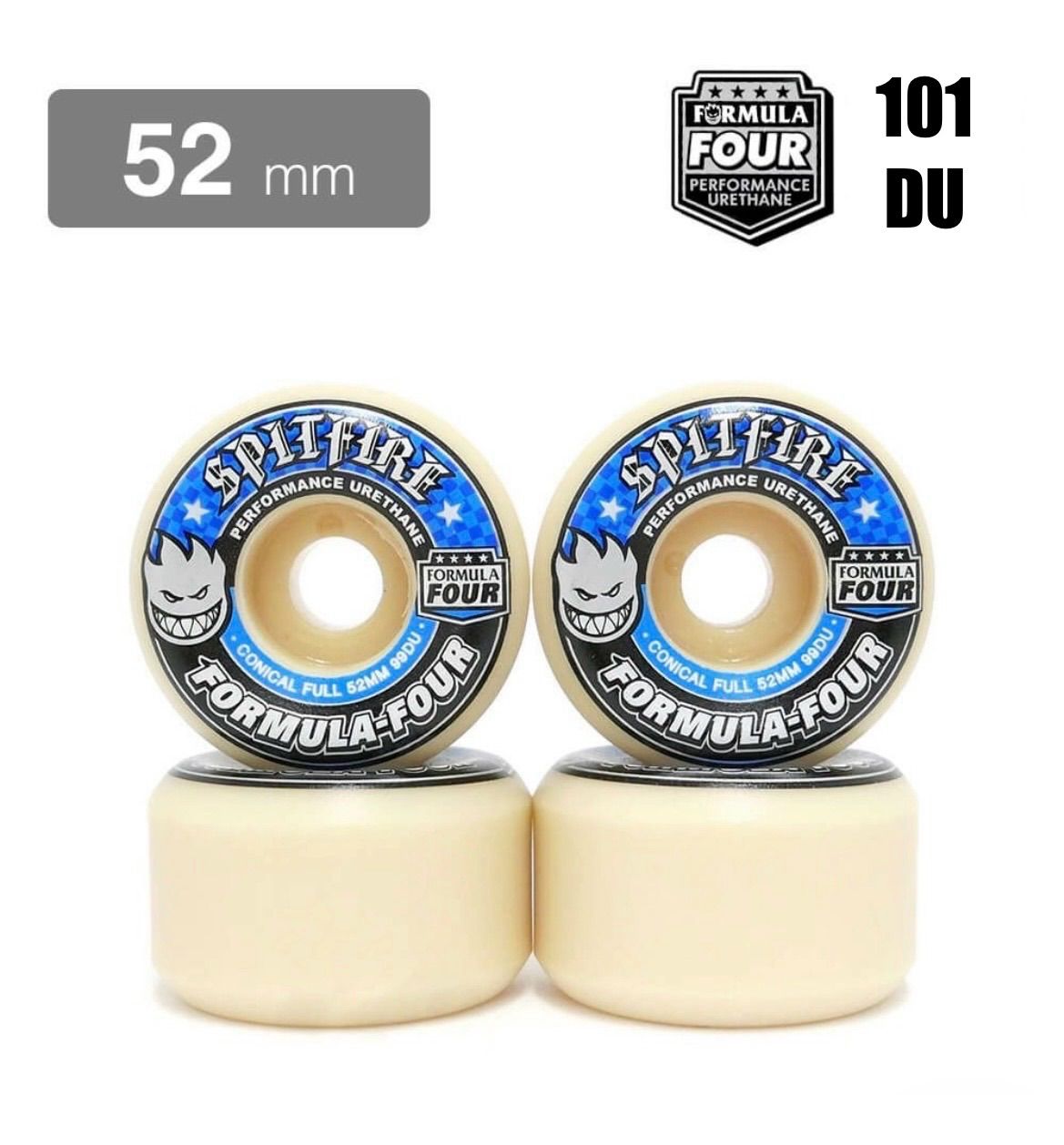 SPITFIRE FORMULA FOUR F4 CONICAL FULL 101D 52mm フォーミュラフォースケボーウィール52 スケートボードウィール52 スピットファイヤーウィール