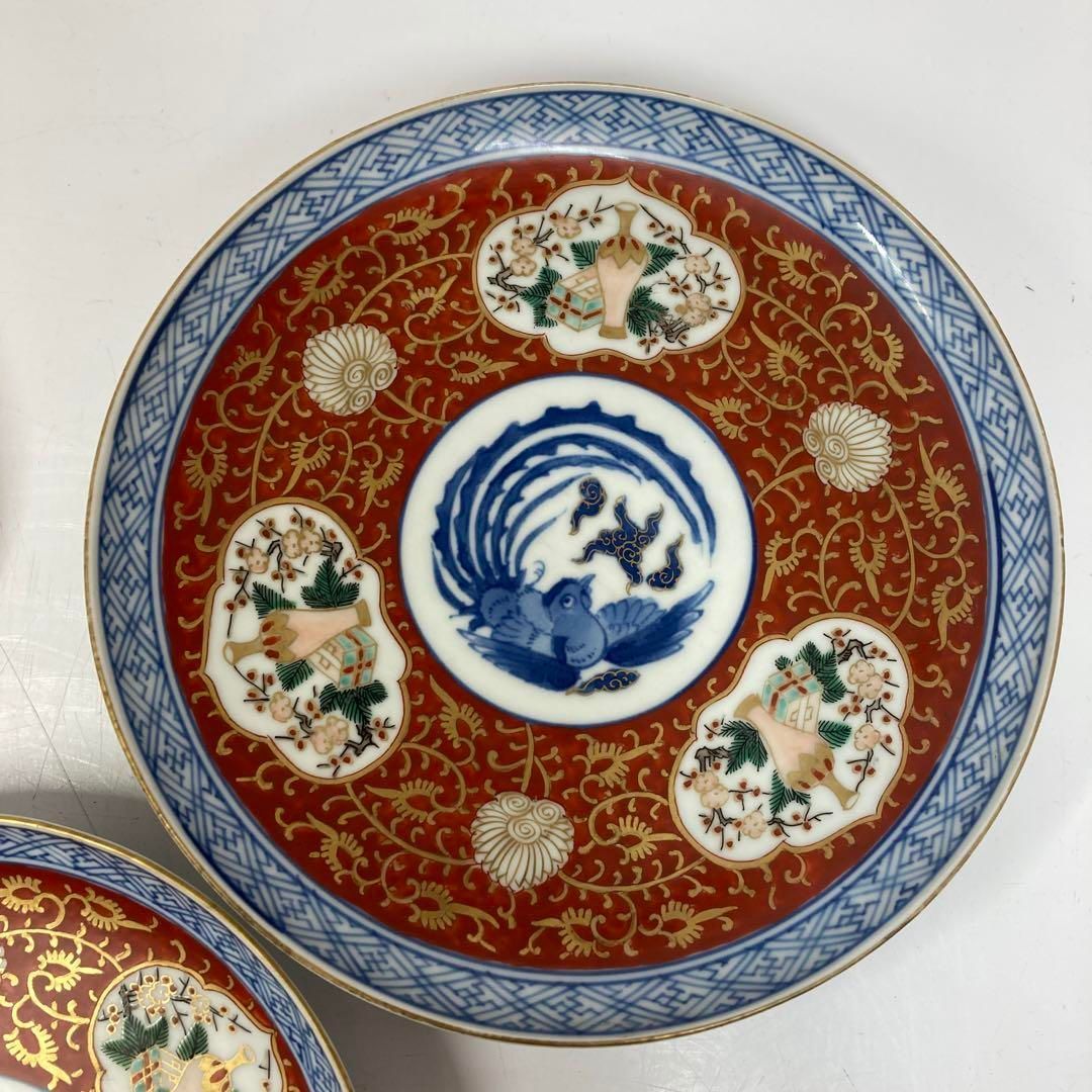 ・古伊万里　極上　金蘭手皿5枚　タルニ　東さ5-0930① 古伊万里 極上 金蘭手皿5枚 タルニ 東さ5-0930① 有田焼 極錦