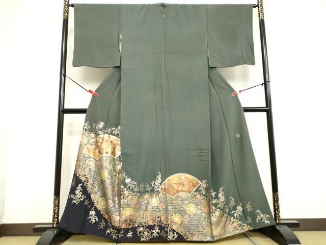 平和屋着物●TOKI志すい キモノモードオリジナルブランド　色留袖　地紙人物花唐草文　金銀彩　正絹　逸品　DAAU0768tw 平和屋着物○TOKI志すい キモノモードオリジナルブランド 色留袖 地紙