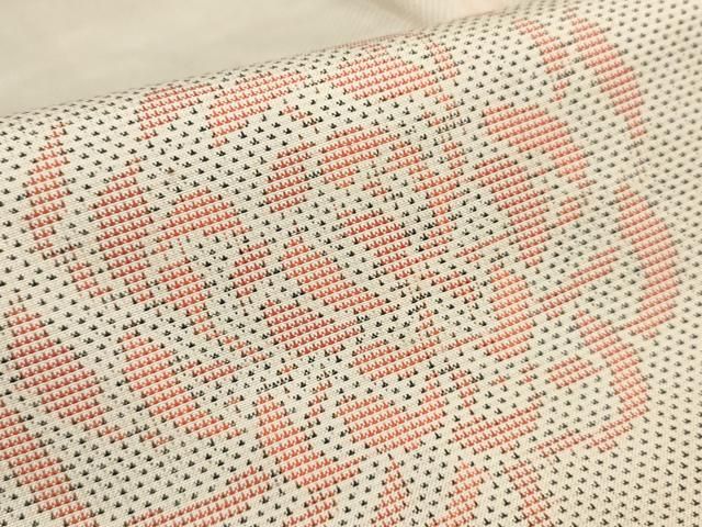 平和屋着物○本場大島紬 白大島 カタス7マルキ 菊 正絹 逸品 未使用