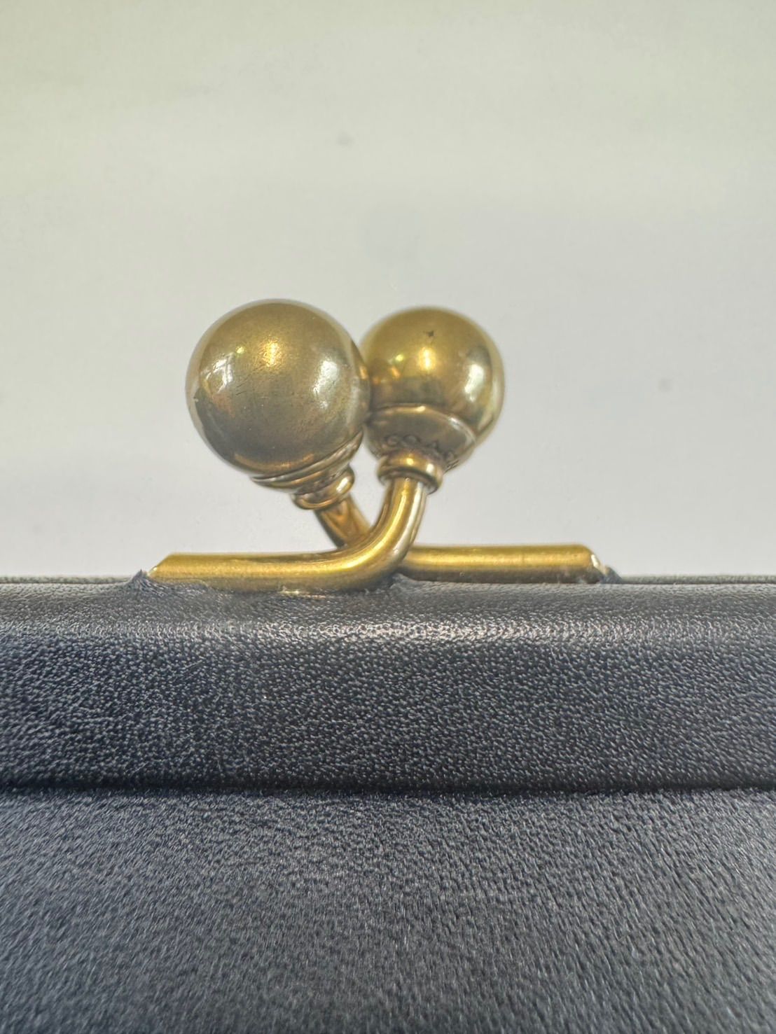 品 COACHコーチ がま口 キスロック レザー コインケース 小銭入れ 68326 黒ブラック ファッション小物 財布 現状品