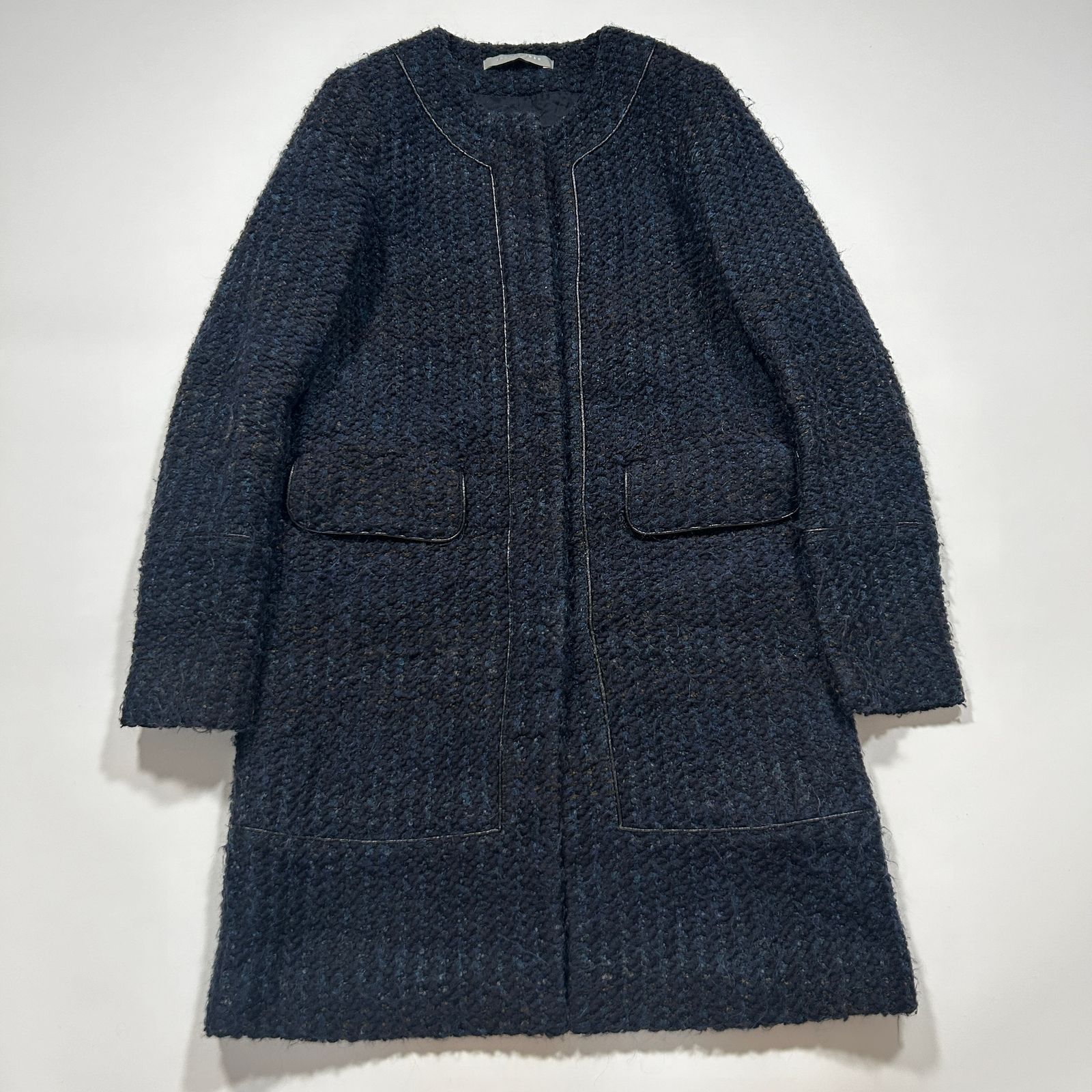 セオリーリュクス ツイード　コート　サイズ38 セオリーリュクス ツイード ロングコート ウール 38 theoryluxe 【公式